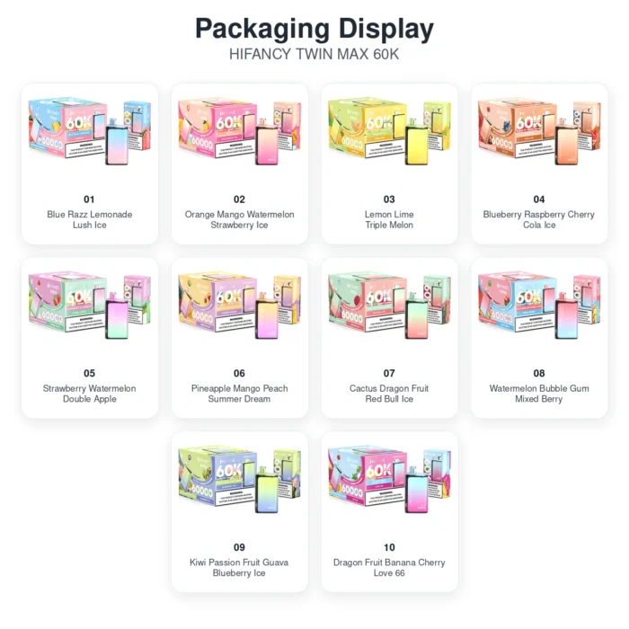 hifancy twin max 60k packaging display