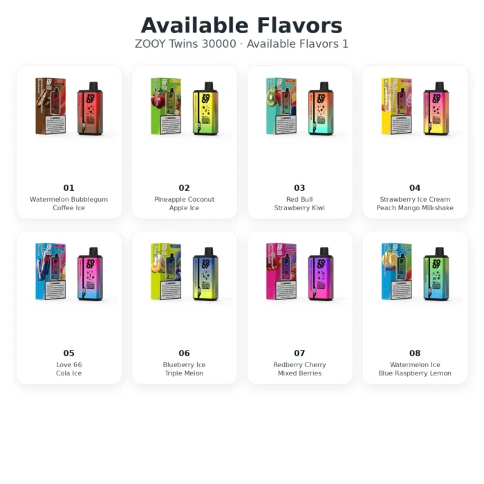 zooy twins 30000 flavor list 1