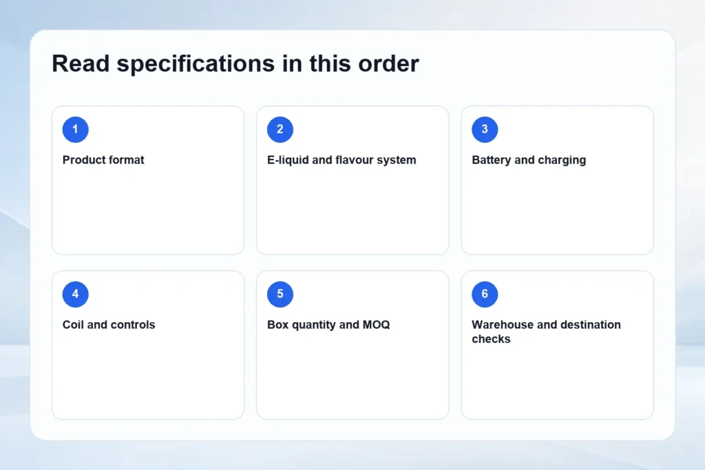 vape specifications checklist