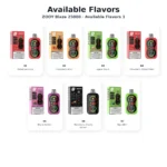zooy blaze 25000 flavor list1