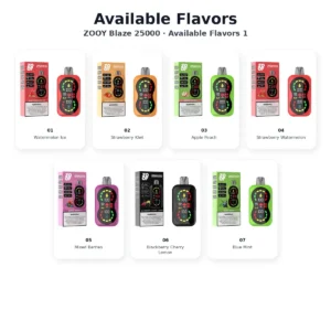 zooy blaze 25000 flavor list1