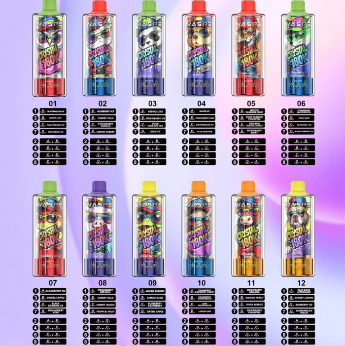 WASPE 180K Crystal 8 in 1 flavor list scaled e1789400161281