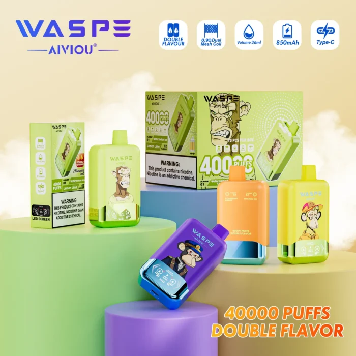 WASPE Double Flavor 40K 2 IN 1 packaging-display WASPE Double Flavor 40K 2 IN 1 packaging display